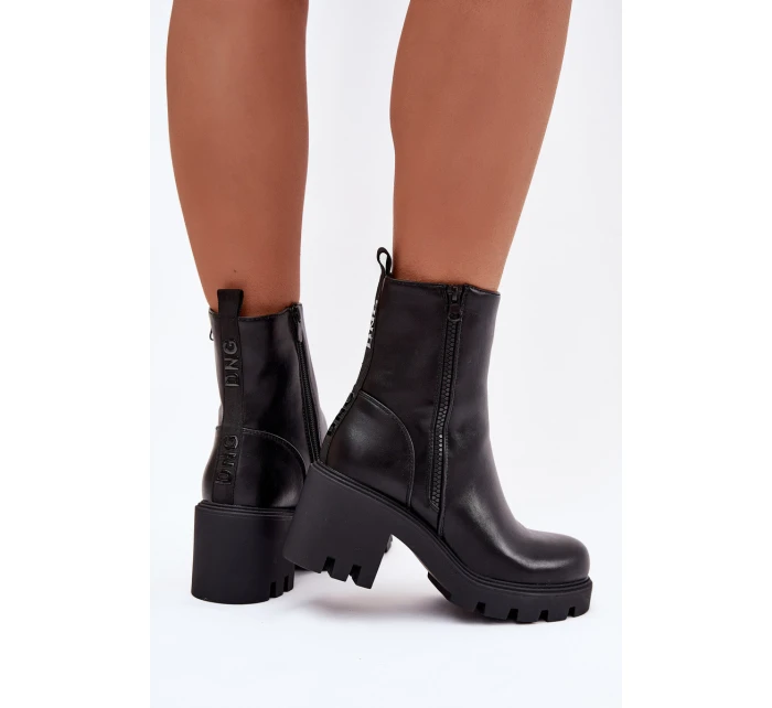 Dámské Zimní Boty Na Masivním Podpatku Ameliane