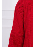 Sveter dlhý červený sveter