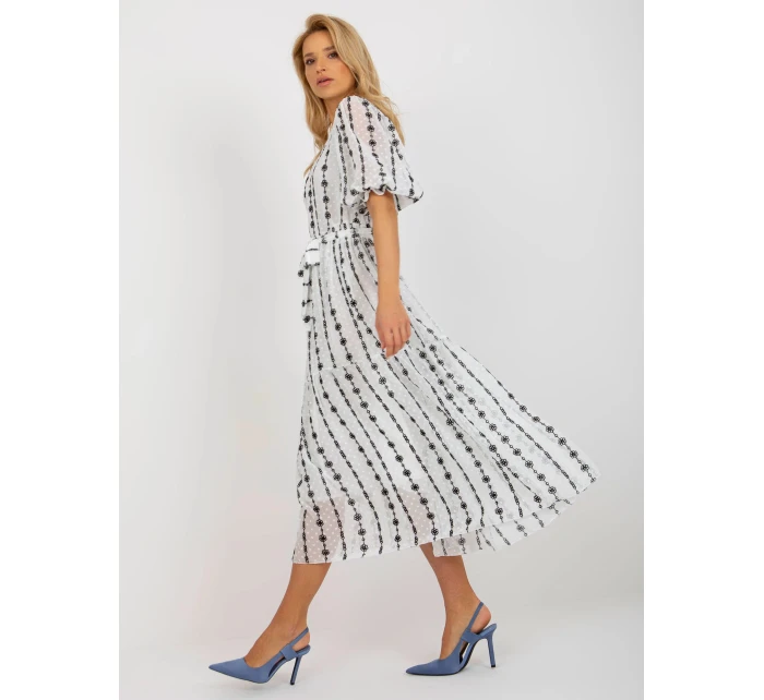 Dámske šaty LK SK 508963 1.38 Biela s čiernou - Lakerta