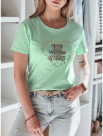 TEDDYCAP dámske tričko s medvedíkom mätová FashionStreet RY2747