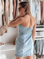 Džínsové trubicové mini šaty NETUBA modré FashionStreet EY2591