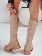Dámske khaki ponožkové čižmy Dstreet ZY1308