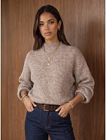 Klasický dámský svetr s kulatým výstřihem Fango FashionStreet MY2598