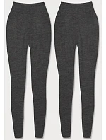 Tmavě šedé hrubší bavlněné legíny model 18406777 - J.STYLE Tmavě šedé hrubší bavlněné legíny model 18406777 - J.STYLE