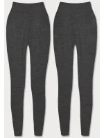 Tmavě šedé hrubší bavlněné legíny model 18406777 - J.STYLE