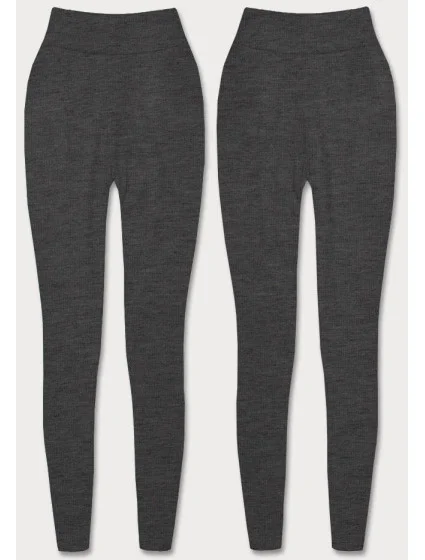 Tmavě šedé hrubší bavlněné legíny model 18406777 - J.STYLE