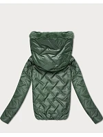 Dámska khaki bunda z umelej kožušiny S'West (B8389-11011)