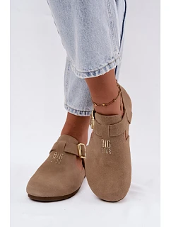 Dámske prírodné semišové sandále Big Star TT274542 beige