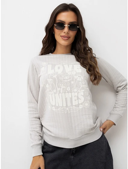 Bluza model 22340789 jasny beżowy - FPrice Bluza model 22340789 jasny beżowy - FPrice