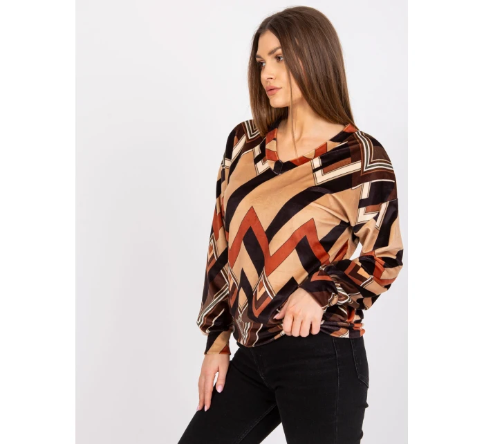 Blúzka DHJ BZ 6033 1.49P čierna a béžová