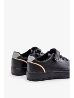 Detské tenisky z ekokože na suchý zips Big Star Black