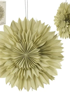 DEKORATÍVNY PAPIER ZÁVESNÁ HVIEZDA 3D 50CM ZELENÁ