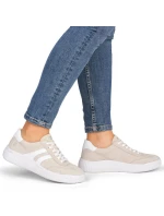 Kožené polobotky Remonte model 21910660 béžové barvy - Rieker