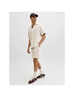 Jack&Jones pánske pruhované šortky JPSTJAIDEN COBA STRIPE JOG SHORTS REG SN 12274413 Antique White Stripes