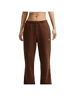 Dámské kalhoty Studio Fleece Medium hnědé,  dámské model 22340087 - NIKE