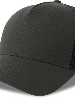 Atlantis Headwear Rapper Cotton-S 5-panelová truckerová čiapka 33.0260 tmavošedá/čierna