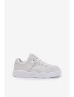 Buty Sportowe Sneakersy Damskie Z Eko Skóry Białe Telisiria