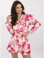 DHJ KO 20615 1.66 béžový a ružový overal DHJ KO 20615 1.66 béžový a ružový overal