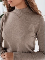 Dámský svetr s polovičním rolákem beige Dstreet model 21990924 - FashionStreet