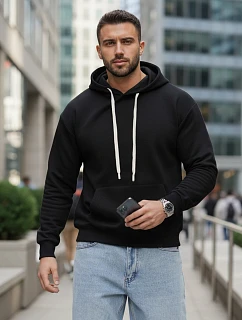 Pánska klokanka s kapucňou čierna FashionStreet BX5952