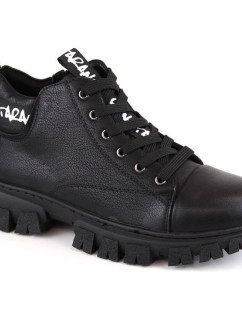 Sergio Leone W SK423 čierne zateplené topánky na platforme