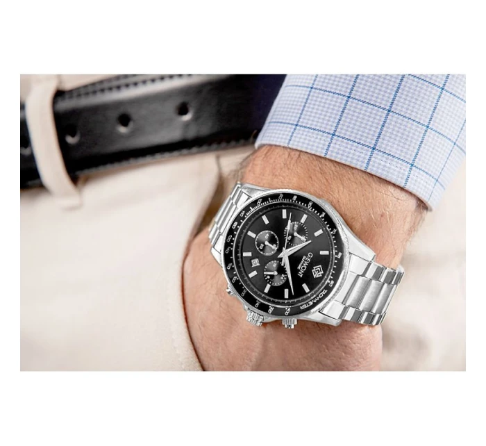 Pánské hodinky Chronograph Sapphire Silver Black model 21807571 - Giewont Pánské hodinky Chronograph Sapphire Silver Black model 21807571 - Giewont