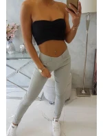 Nohavice v džínsovej šedej farbe Nohavice v džínsovej šedej farbe