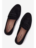Dámské mokasiny z eko semiše černé model 21900403 - Boto