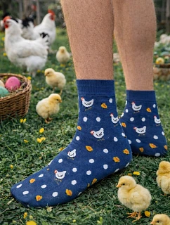 Pánske ponožky Sliepky a kurčatá 0125.143