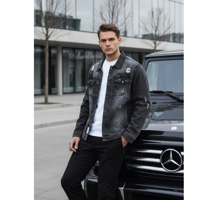 Kurtka męska szara model 22022502 - FashionStreet Kurtka męska szara model 22022502 - FashionStreet