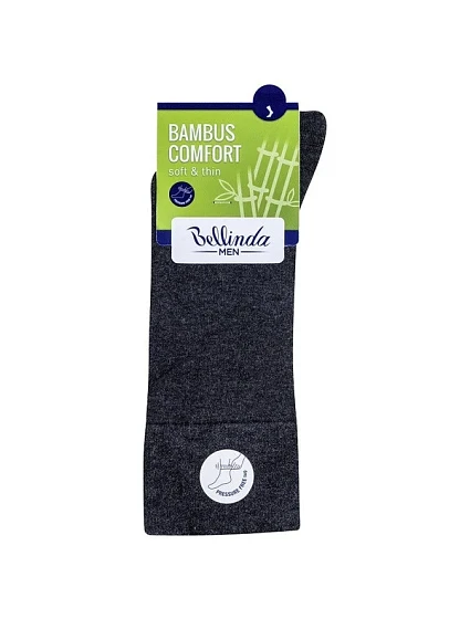 model 15437500 klasické pánské ponožky BAMBUS COMFORT SOCKS  šedá - Bellinda