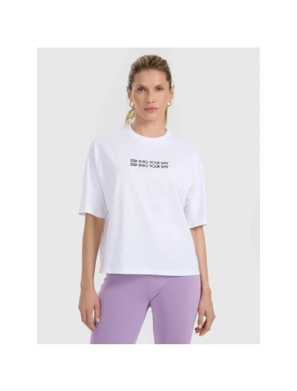 Dámské tričko oversize s potiskem model 21736491 dámské - 4F Dámské tričko oversize s potiskem model 21736491 dámské - 4F