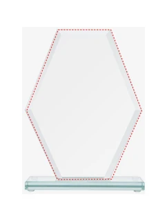 Sklenená trofej s matným podstavcom