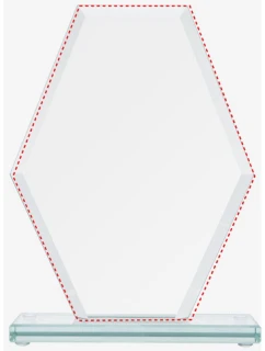 Sklenená trofej s matným podstavcom