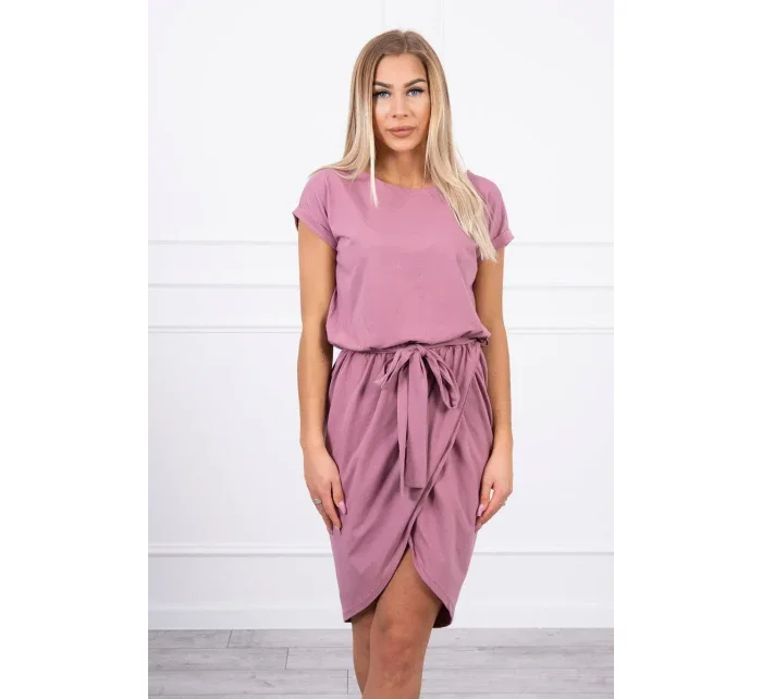 Šaty s obálkou dole tmavo ružové Šaty s obálkou dole tmavo ružové