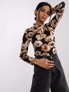 Blúzka DHJ BZ 6291.56P čierna a béžová