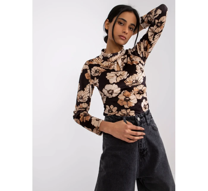 Blúzka DHJ BZ 6291.56P čierna a béžová Blúzka DHJ BZ 6291.56P čierna a béžová