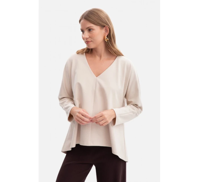 Pletený svetr s výstřihem do V model 21379910 - BeWear