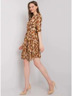 Dámske šaty DHJ SK 11332.67P Brown mix farieb - FPrice