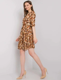 Dámske šaty DHJ SK 11332.67P Brown mix farieb - FPrice