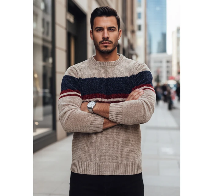 Pánsky hnedý sveter FashionStreet WX2243z