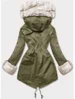 Bunda parka v army barvě s odepínací kožešinovou podšívkou model 21244505 - J.STYLE