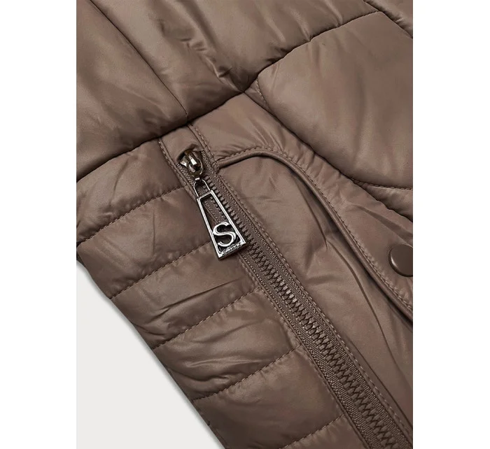 Hnedá dámska prešívaná bunda S'West (B8302-14) Hnedá dámska prešívaná bunda S'West (B8302-14)