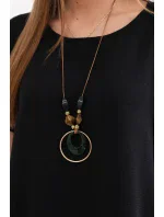 Šaty s vreckami a príveskom Čierne