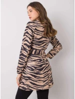 Dámsky kabát EM PL 22215 55 čierny a béžový