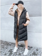 Dámská dlouhá prošívaná vesta černá Dstreet model 21970813 - FashionStreet