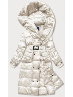 DŁUGA DAMSKA KURTKA Z BEŻOWA model 21244337 - Ann Gissy