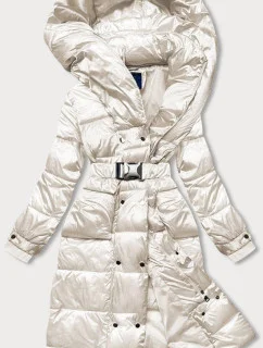 DŁUGA DAMSKA KURTKA Z BEŻOWA model 21244337 - Ann Gissy