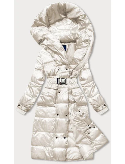 DŁUGA DAMSKA KURTKA Z BEŻOWA model 21244337 - Ann Gissy