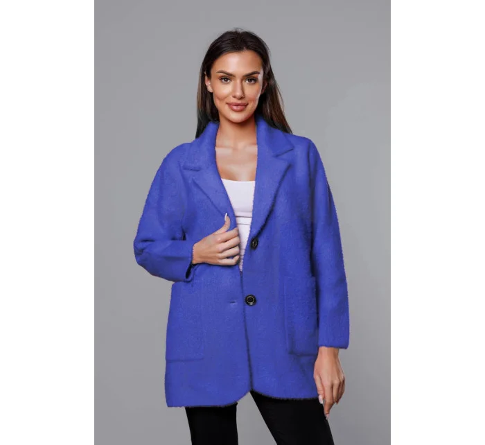 Krátky vlnený prehoz cez oblečenie typu alpaka v nevädzovej farbe (7108-1)